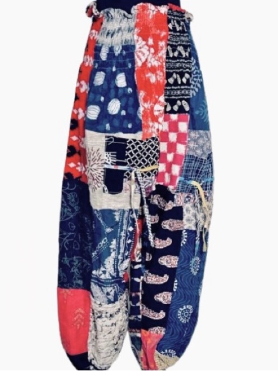 Pants - 100% Cotton JACKPOT Colorful Patchwork Harem Pants Boho Bohemian Yoga Medium